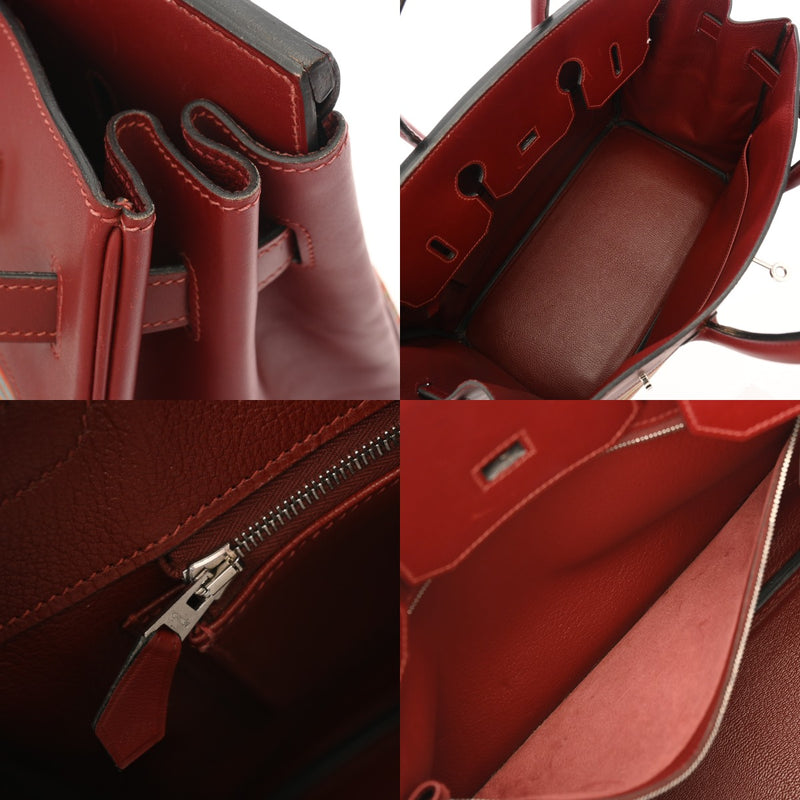 HERMES エルメス バーキン 35 ルージュアッシュ □J刻印(2006年頃) レディース ヴィブラート ボックスカーフ ハンドバッグ Bランク 中古 銀蔵