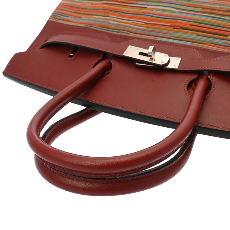 HERMES エルメス バーキン 35 ルージュアッシュ □J刻印(2006年頃) レディース ヴィブラート ボックスカーフ ハンドバッグ Bランク 中古 銀蔵