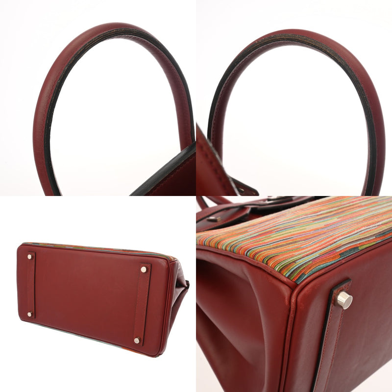 HERMES エルメス バーキン 35 ルージュアッシュ □J刻印(2006年頃) レディース ヴィブラート ボックスカーフ ハンドバッグ Bランク 中古 銀蔵