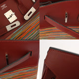 HERMES エルメス バーキン 35 ルージュアッシュ □J刻印(2006年頃) レディース ヴィブラート ボックスカーフ ハンドバッグ Bランク 中古 銀蔵