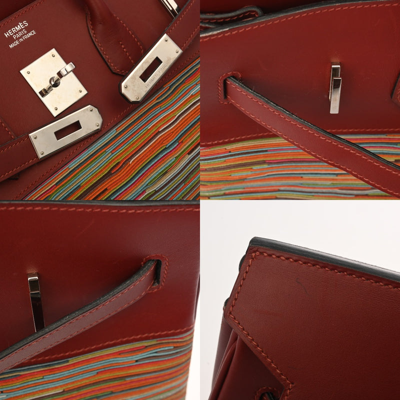 HERMES エルメス バーキン 35 ルージュアッシュ □J刻印(2006年頃) レディース ヴィブラート ボックスカーフ ハンドバッグ Bランク 中古 銀蔵