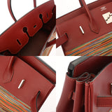 HERMES エルメス バーキン 35 ルージュアッシュ □J刻印(2006年頃) レディース ヴィブラート ボックスカーフ ハンドバッグ Bランク 中古 銀蔵