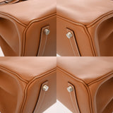 HERMES エルメス バーキン 35 ゴールド □F刻印(2002年頃) ユニセックス ヴォーシャモニー ハンドバッグ ABランク 中古 銀蔵