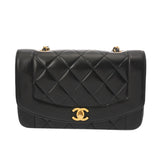 CHANEL シャネル マトラッセ ダイアナ チェーンショルダー 22cm ブラック A01164 レディース ラムスキン ショルダーバッグ ABランク 中古 銀蔵
