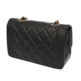 CHANEL シャネル マトラッセ ダイアナ チェーンショルダー 22cm ブラック A01164 レディース ラムスキン ショルダーバッグ ABランク 中古 銀蔵