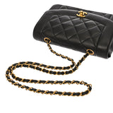 CHANEL シャネル マトラッセ ダイアナ チェーンショルダー 22cm ブラック A01164 レディース ラムスキン ショルダーバッグ ABランク 中古 銀蔵