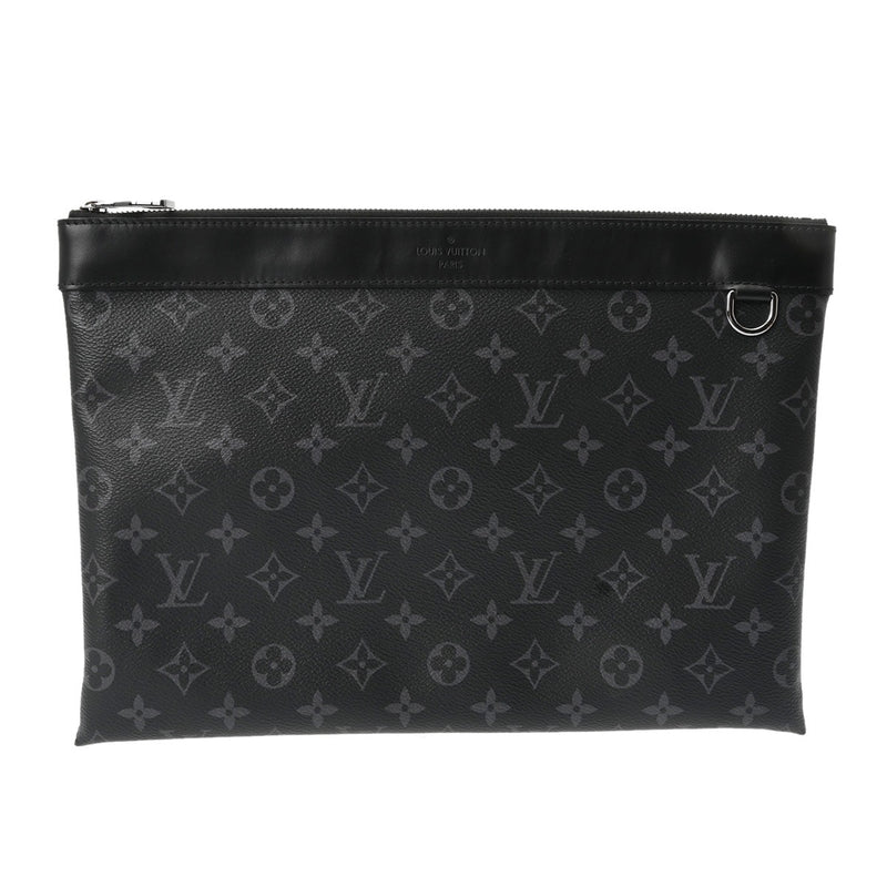 LOUIS VUITTON ルイヴィトン モノグラムエクリプス ポシェットディスカバリー 黒/グレー M62291 メンズ モノグラムキャンバス クラッチバッグ ABランク 中古 銀蔵