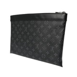 LOUIS VUITTON ルイヴィトン モノグラムエクリプス ポシェットディスカバリー 黒/グレー M62291 メンズ モノグラムキャンバス クラッチバッグ ABランク 中古 銀蔵