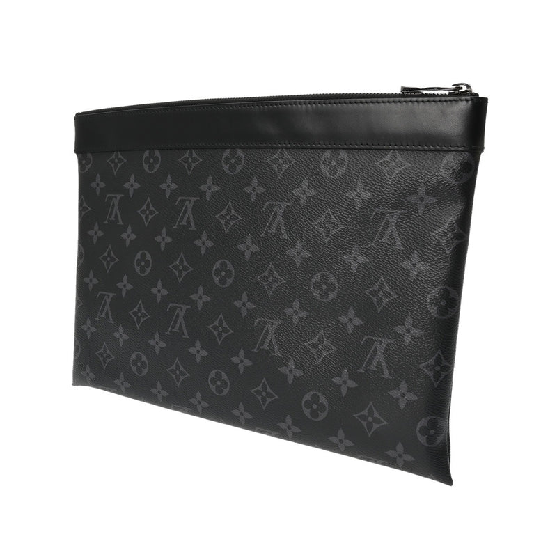 LOUIS VUITTON ルイヴィトン モノグラムエクリプス ポシェットディスカバリー 黒/グレー M62291 メンズ モノグラムキャンバス クラッチバッグ ABランク 中古 銀蔵