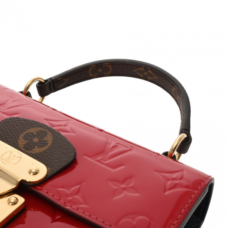 LOUIS VUITTON ルイヴィトン モノグラムヴェルニ スプリングストリート PM 2WAY スカーレット M90505 レディース ヴェルニ ハンドバッグ Aランク 中古 銀蔵