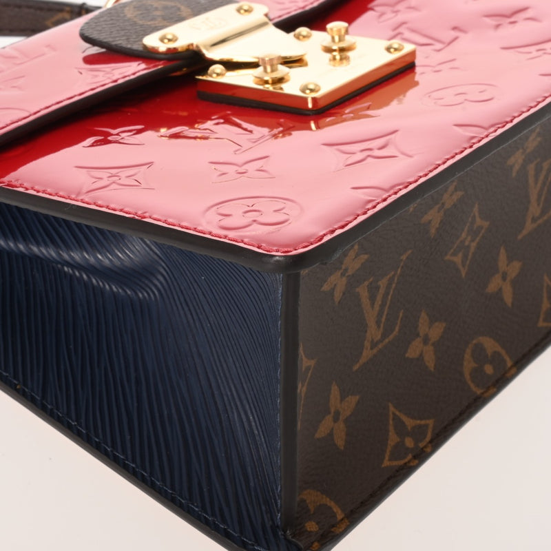 LOUIS VUITTON ルイヴィトン モノグラムヴェルニ スプリングストリート PM 2WAY スカーレット M90505 レディース ヴェルニ ハンドバッグ Aランク 中古 銀蔵
