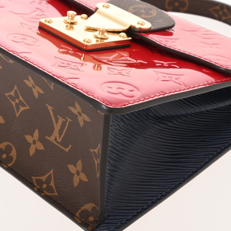 LOUIS VUITTON ルイヴィトン モノグラムヴェルニ スプリングストリート PM 2WAY スカーレット M90505 レディース ヴェルニ ハンドバッグ Aランク 中古 銀蔵