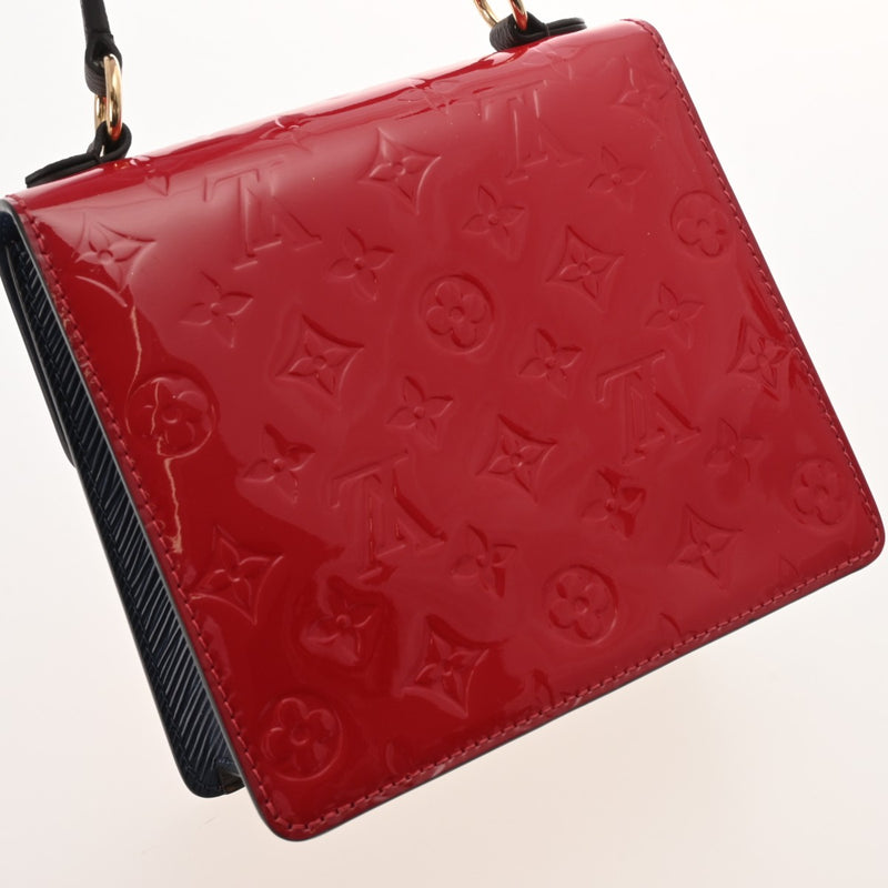 LOUIS VUITTON ルイヴィトン モノグラムヴェルニ スプリングストリート PM 2WAY スカーレット M90505 レディース ヴェルニ ハンドバッグ Aランク 中古 銀蔵