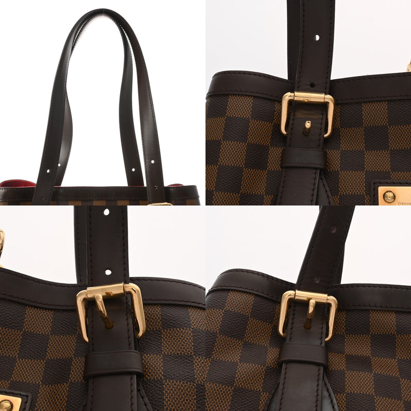 LOUIS VUITTON ルイヴィトン ダミエ ハムステッド MM ブラウン N51204 レディース ダミエキャンバス トートバッグ ABランク 中古 銀蔵