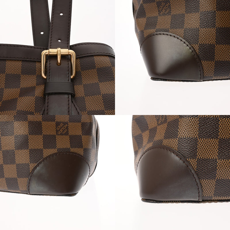 LOUIS VUITTON ルイヴィトン ダミエ ハムステッド MM ブラウン N51204 レディース ダミエキャンバス トートバッグ ABランク 中古 銀蔵