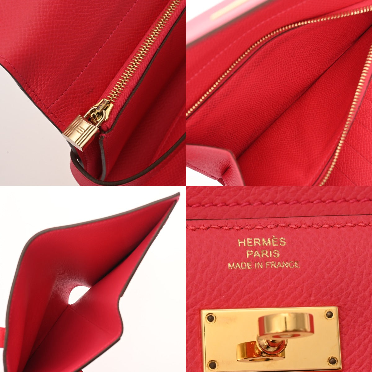 HERMES エルメス ケリーウォレット ミディアム ローズエクストリーム D 