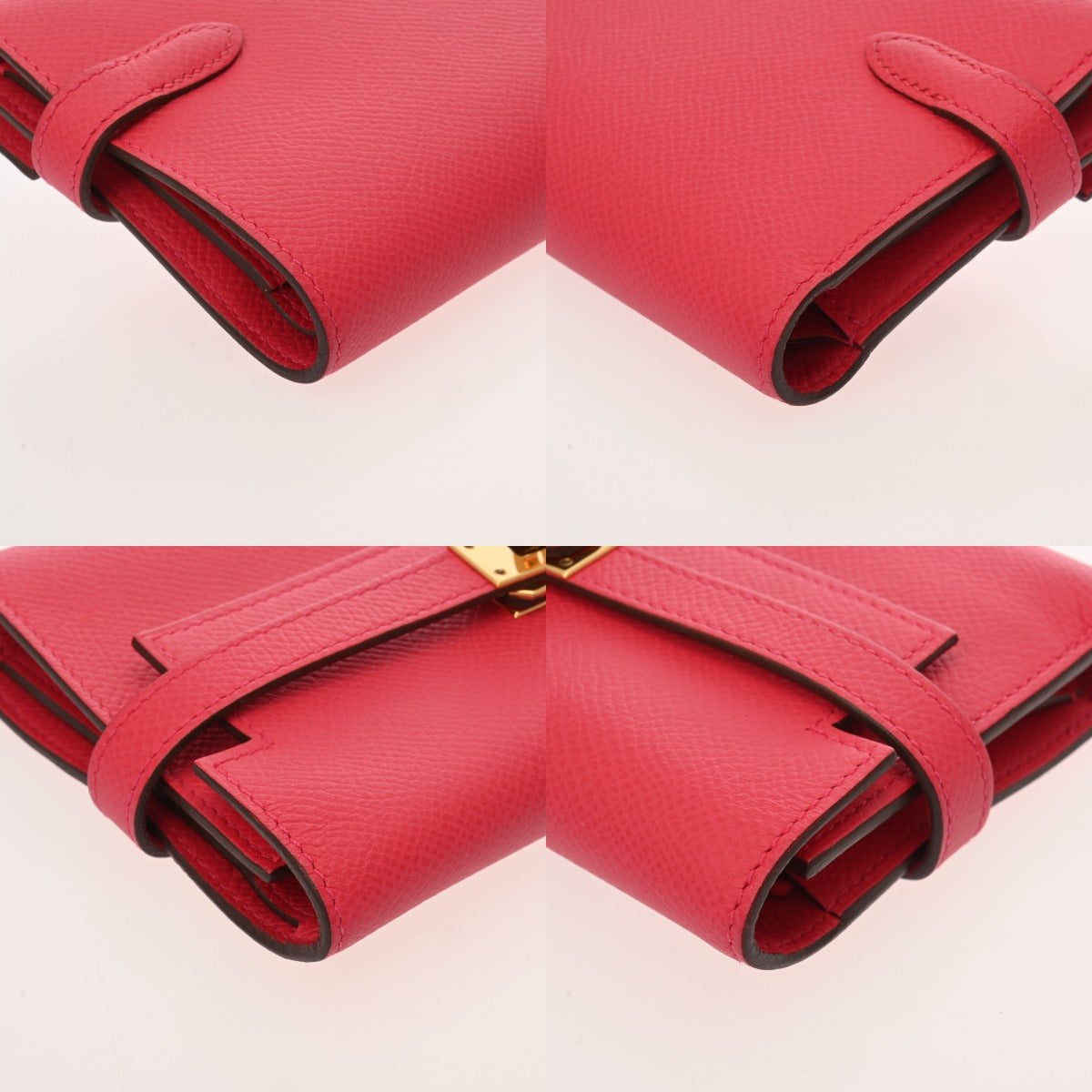 HERMES エルメス ケリーウォレット ミディアム ローズエクストリーム D 