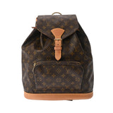 LOUIS VUITTON ルイヴィトン モノグラム モンスリ GM ブラウン M51135 ユニセックス モノグラムキャンバス リュック・デイパック ABランク 中古 銀蔵