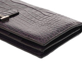 HERMES エルメス ベアンスフレ アメジスト □M刻印(2009年頃) レディース アリゲーターリセ 長財布 Bランク 中古 銀蔵