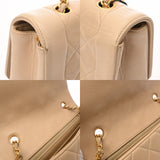 CHANEL シャネル マトラッセ ダイアナ 25cm チェーンショルダー ベージュ A01165 レディース ラムスキン ショルダーバッグ Bランク 中古 銀蔵