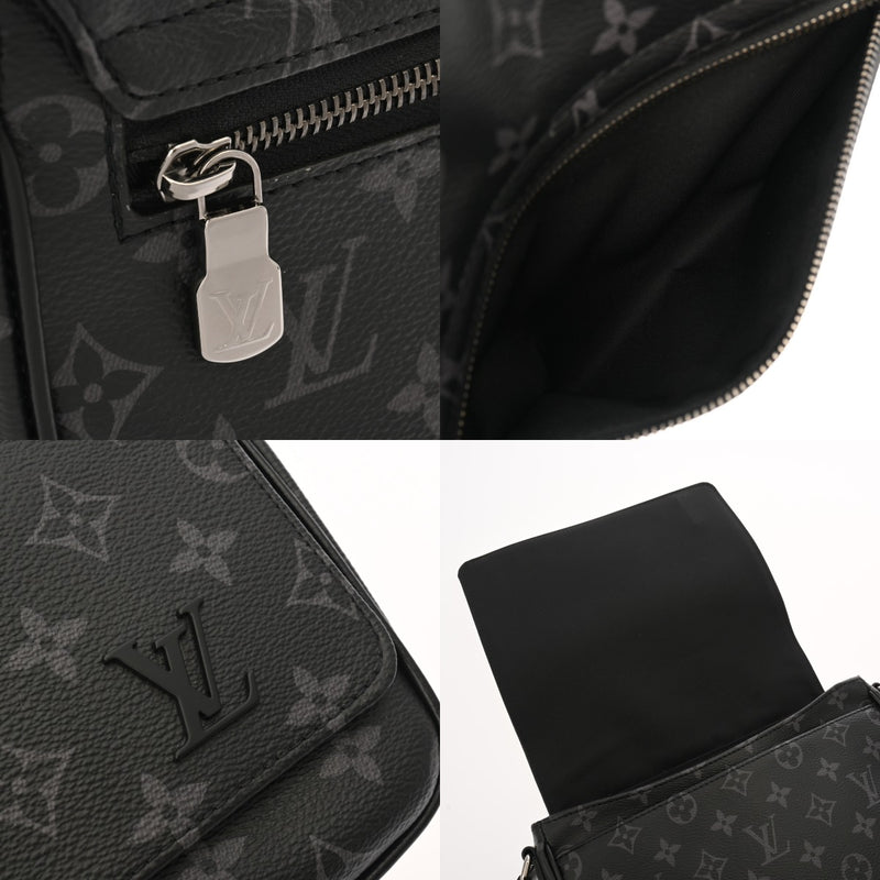 LOUIS VUITTON ルイヴィトン モノグラムエクリプス ディストリクト PM NV3 ブラック M46255 メンズ モノグラムキャンバス ショルダーバッグ 新同 中古 銀蔵