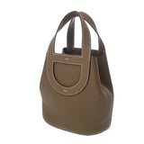 HERMES エルメス インザループ 18 エトゥープ W刻印(2024年頃) レディース トリヨンクレマンス ヴォースイフト ハンドバッグ Aランク 中古 銀蔵