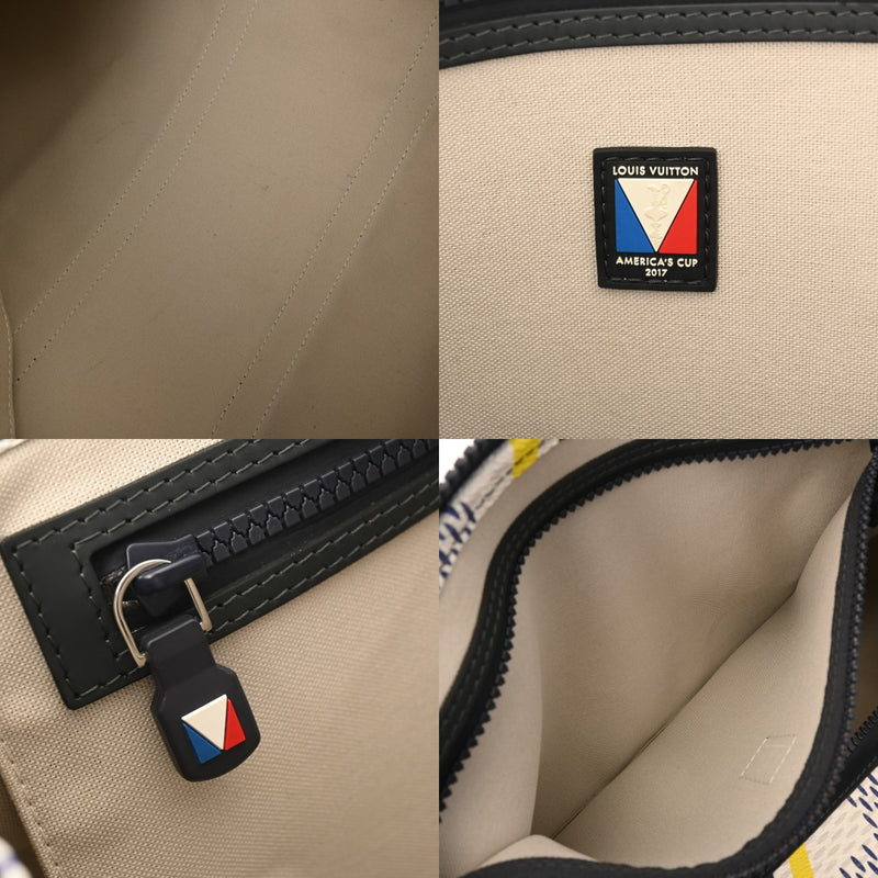 LOUIS VUITTON ルイヴィトン ダミエ ダミエコースト キーポルバンドリエール40 2017年 アメリカズカップ ホワイト M57845 メンズ レザー ボストンバッグ ABランク 中古 銀蔵