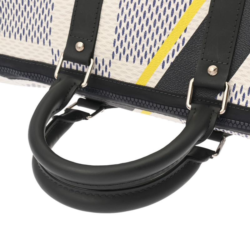 LOUIS VUITTON ルイヴィトン ダミエ ダミエコースト キーポルバンドリエール40 2017年 アメリカズカップ ホワイト M57845 メンズ レザー ボストンバッグ ABランク 中古 銀蔵