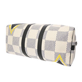 LOUIS VUITTON ルイヴィトン ダミエ ダミエコースト キーポルバンドリエール40 2017年 アメリカズカップ ホワイト M57845 メンズ レザー ボストンバッグ ABランク 中古 銀蔵