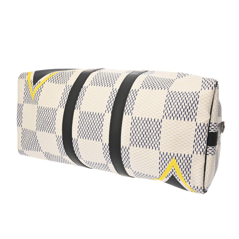LOUIS VUITTON ルイヴィトン ダミエ ダミエコースト キーポルバンドリエール40 2017年 アメリカズカップ ホワイト M57845 メンズ レザー ボストンバッグ ABランク 中古 銀蔵