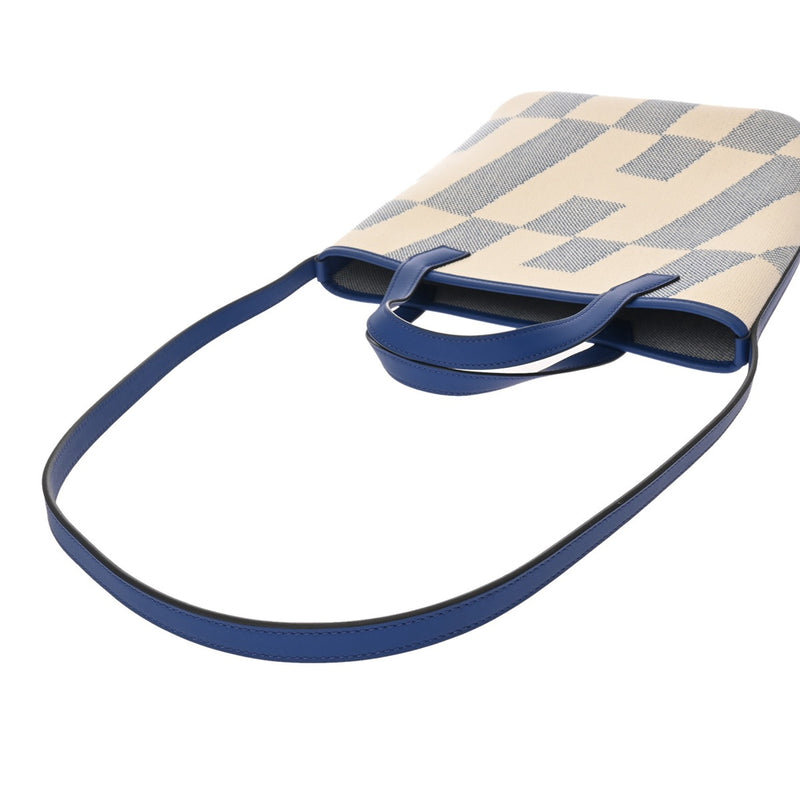 HERMES エルメス Hアンビエ PM 2WAY ブルーフランス U刻印(2022年頃) レディース キャンバス ハンドバッグ Aランク 中古 銀蔵