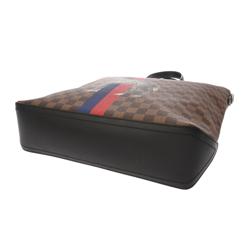 LOUIS VUITTON ルイヴィトン ダミエサバンナ チャップマンブラザーズ アトラストート ブラウン N42702 レディース ダミエキャンバス トートバッグ ABランク 中古 銀蔵