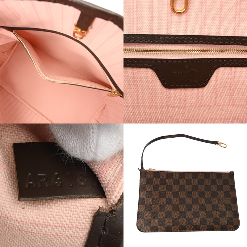 LOUIS VUITTON ルイヴィトン ダミエ ネヴァーフル MM ブラウン ローズバレリーヌ N41603 レディース ダミエキャンバス トートバッグ ABランク 中古 銀蔵