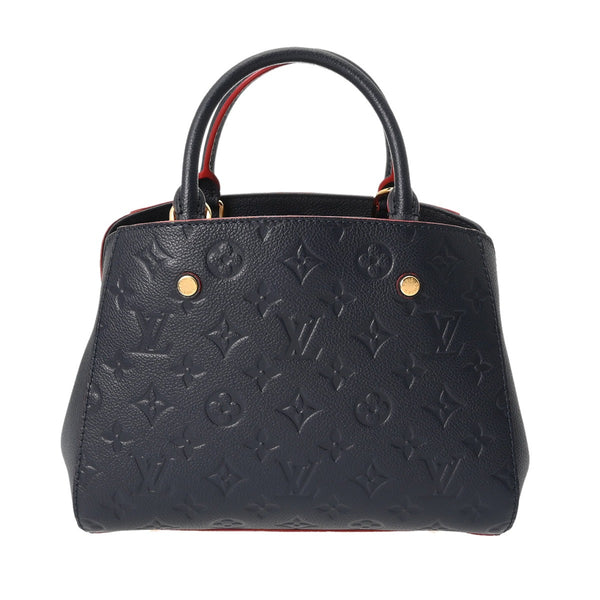 LOUIS VUITTON ルイヴィトン モノグラムアンプラント モンテーニュ BB 2WAY マリーヌルージュ M42747 レディース レザー ハンドバッグ Aランク 中古 銀蔵