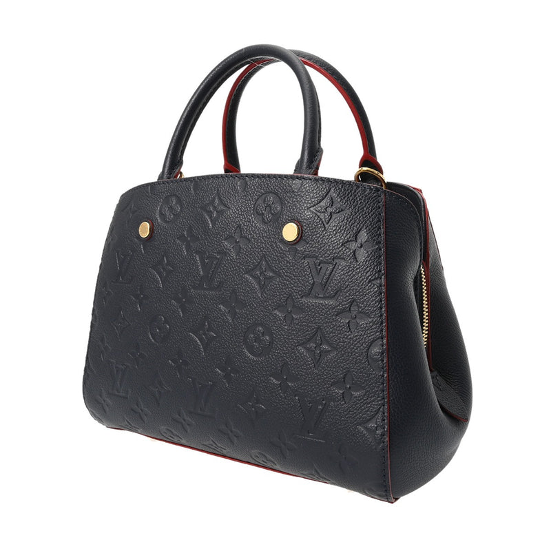 LOUIS VUITTON ルイヴィトン モノグラムアンプラント モンテーニュ BB 2WAY マリーヌルージュ M42747 レディース レザー ハンドバッグ Aランク 中古 銀蔵