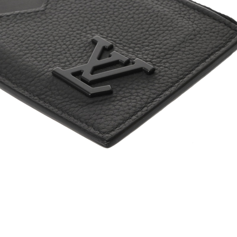 LOUIS VUITTON ルイヴィトン アエログラム コインカードホルダー ノワール M82068 メンズ レザー コインケース ABランク 中古 銀蔵