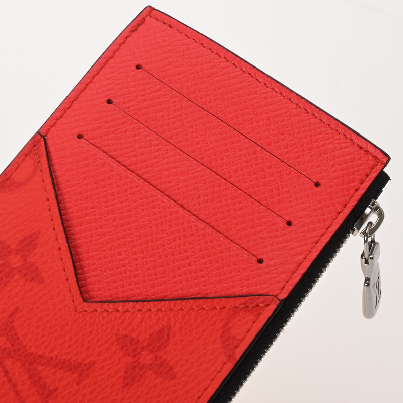 LOUIS VUITTON ルイヴィトン タイガラマ コインカードホルダー ルージュ M30271 メンズ レザー モノグラムキャンバス コインケース Aランク 中古 銀蔵