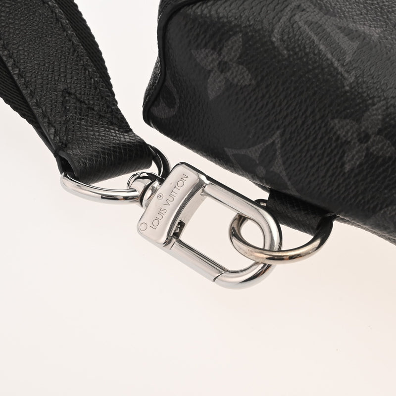 LOUIS VUITTON ルイヴィトン タイガラマ デュオスリングバッグ ブラック M30936 メンズ モノグラムキャンバス レザー ボディバッグ Aランク 中古 銀蔵