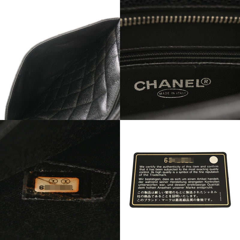 CHANEL シャネル 復刻トート ブラック A01804 レディース キャビアスキン トートバッグ Aランク 中古 銀蔵