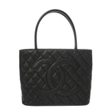 CHANEL シャネル 復刻トート ブラック A01804 レディース キャビアスキン トートバッグ Aランク 中古 銀蔵
