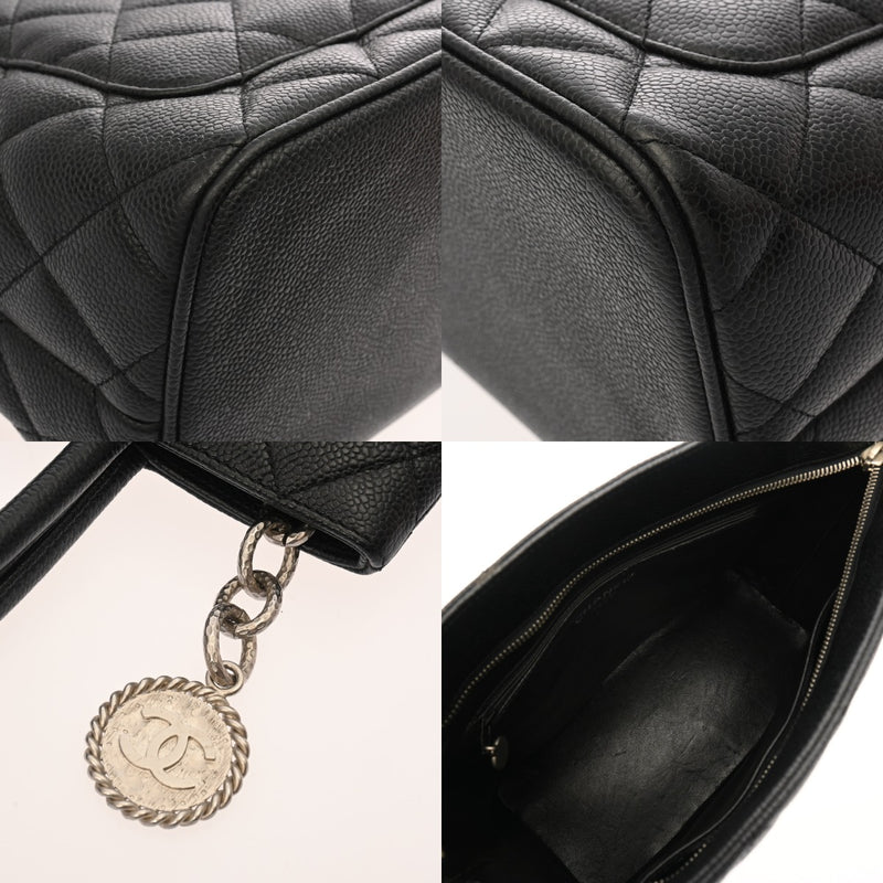 CHANEL シャネル 復刻トート ブラック A01804 レディース キャビアスキン トートバッグ Aランク 中古 銀蔵
