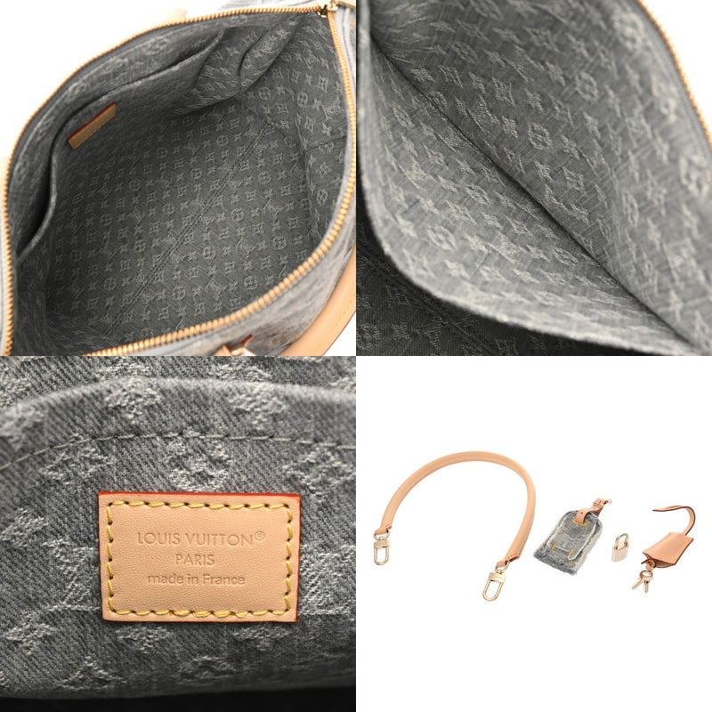 LOUIS VUITTON ルイヴィトン モノグラムデニム スピーディソフト 30 ブルー M13344 レディース デニム ハンドバッグ 未使用 銀蔵