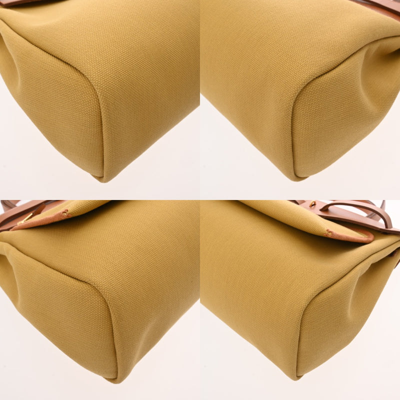 HERMES エルメス エールバッグ ジップ PM 2WAY ゴールド/ジンジャー Z刻印(2021年頃) レディース トワルミリタリー/ヴァッシュハンター ハンドバッグ 新同 中古 銀蔵