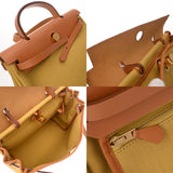 HERMES エルメス エールバッグ ジップ PM 2WAY ゴールド/ジンジャー Z刻印(2021年頃) レディース トワルミリタリー/ヴァッシュハンター ハンドバッグ 新同 中古 銀蔵