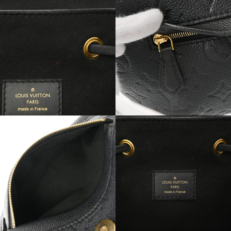 LOUIS VUITTON ルイヴィトン モノグラムアンプラント モンスリ PM ノワール M45205 レディース レザー リュック・デイパック Bランク 中古 銀蔵