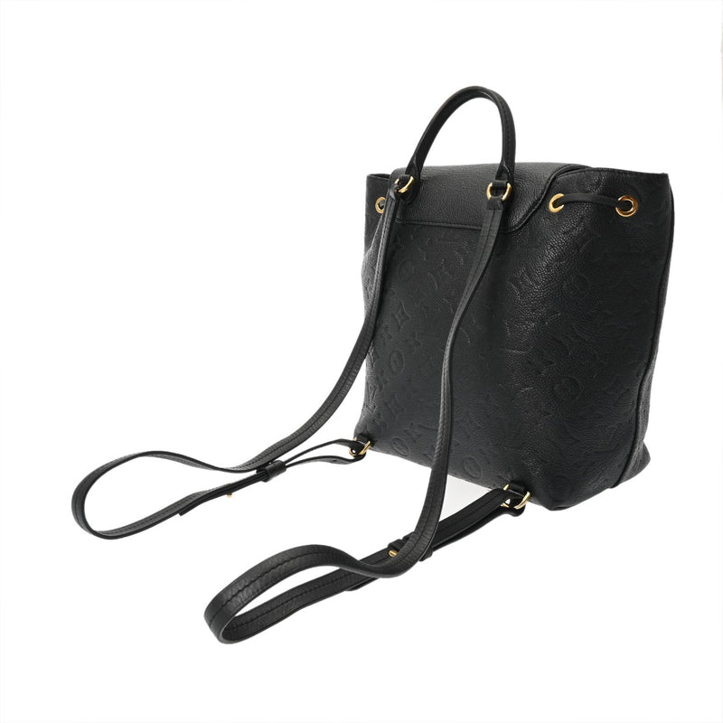 LOUIS VUITTON ルイヴィトン モノグラムアンプラント モンスリ PM ノワール M45205 レディース レザー リュック・デイパック Bランク 中古 銀蔵