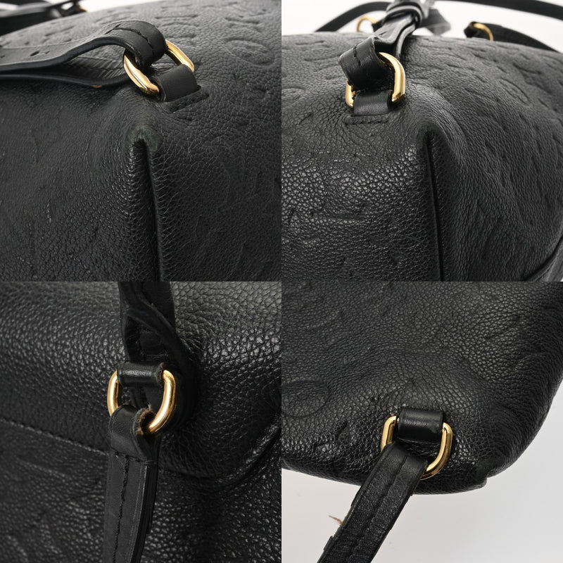 LOUIS VUITTON ルイヴィトン モノグラムアンプラント モンスリ PM ノワール M45205 レディース レザー リュック・デイパック Bランク 中古 銀蔵