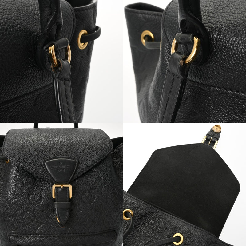 LOUIS VUITTON ルイヴィトン モノグラムアンプラント モンスリ PM ノワール M45205 レディース レザー リュック・デイパック Bランク 中古 銀蔵