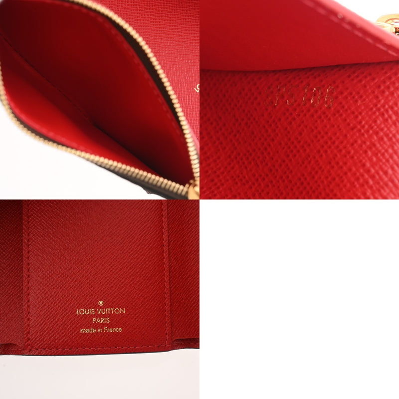 LOUIS VUITTON ルイヴィトン ダミエ ポルトフォイユ ヴィクトリーヌ エベヌ N41659 レディース ダミエキャンバス 三つ折り財布 Aランク 中古 銀蔵