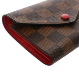 LOUIS VUITTON ルイヴィトン ダミエ ポルトフォイユ ヴィクトリーヌ エベヌ N41659 レディース ダミエキャンバス 三つ折り財布 Aランク 中古 銀蔵